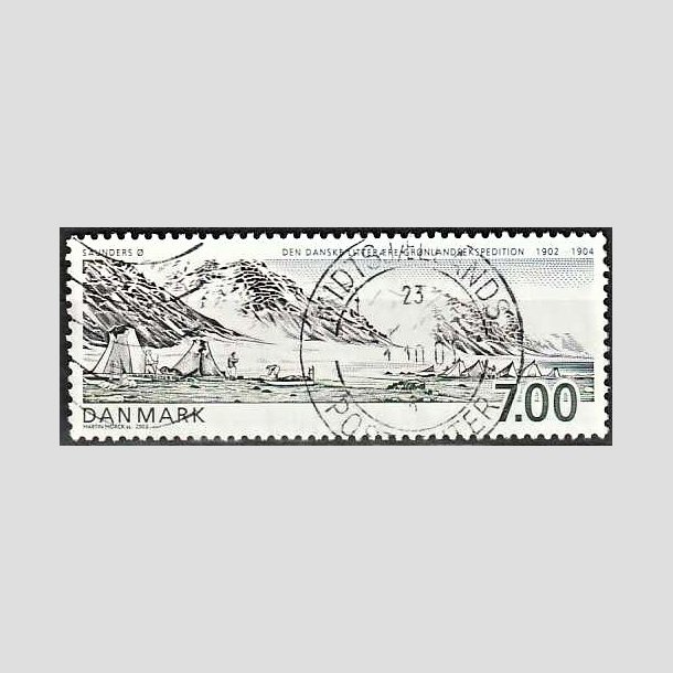 FRIMRKER DANMARK | 2003 - AFA 1347 - Grnlandsekspedition - 7,00 Kr. flerfarvet - Pragt Stemplet