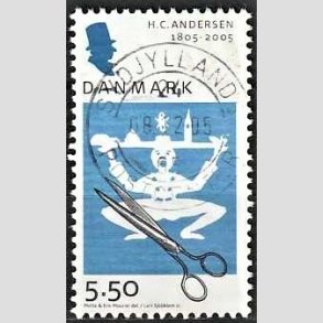 FRIM�RKER DANMARK | 2005 - AFA 1423 - H.C. Andersen - 5,50 Kr. Saks og klip - Pragt Stemplet