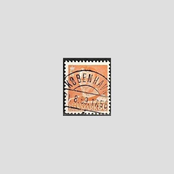 FRIMRKER DANMARK | 1952-53 - AFA 341 - Fr. IX 80 re orange - Lux Stemplet