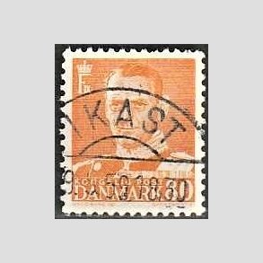 FRIMRKER DANMARK | 1952-53 - AFA 341 - Fr. IX 80 re orange - Lux Stemplet Ikast