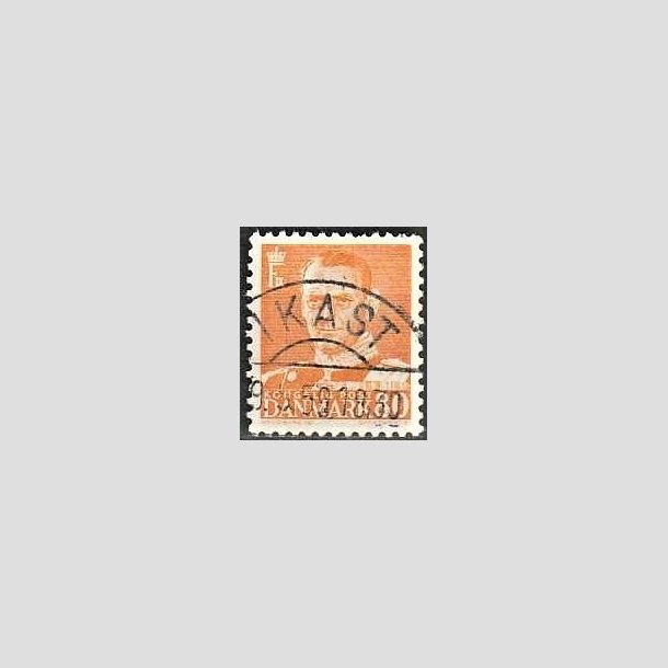 FRIMRKER DANMARK | 1952-53 - AFA 341 - Fr. IX 80 re orange - Lux Stemplet Ikast