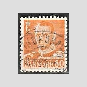 FRIMRKER DANMARK | 1952-53 - AFA 341 - Fr. IX 80 re orange - Lux Stemplet 