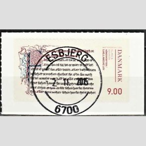 FRIM�RKER DANMARK | 2014 - AFA 1791 - H�ndskrifter - 9,00 Kr. Sj�llandske lov - Pragt Stemplet