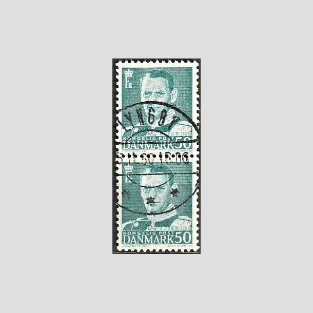 FRIMRKER DANMARK | 1952-53 - AFA 338 - Fr. IX 50 re blgrn i par - Lux Stemplet