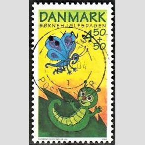 FRIMRKER DANMARK | 2004 - AFA 1383 - Brnehjlpsdagen - 4,50 Kr. + 50 re flerfarvet - Pragt Stemplet