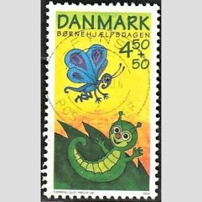 FRIMRKER DANMARK | 2004 - AFA 1383 - Brnehjlpsdagen - 4,50 Kr. + 50 re flerfarvet - Pragt Stemplet