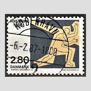FRIM�RKER DANMARK | 1986 - AFA 872 - Flygtning 86 - 2,80 Kr. flerfarvet - Pragt Stemplet