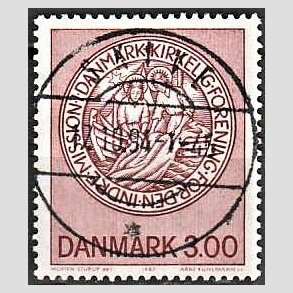FRIM�RKER DANMARK | 1987 - AFA 893 - Indre mission - 3,00 Kr. brunr�d - Pragt Stemplet