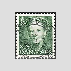 FRIMRKER DANMARK | 1991 - AFA 982 - Dronning Margrethe - 3,75 Kr. grn - Lux Stemplet