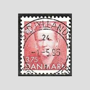 FRIMRKER DANMARK | 1992 - AFA 1017 - Dronning Margrethe - 3,75 Kr. rd - Pragt Stemplet