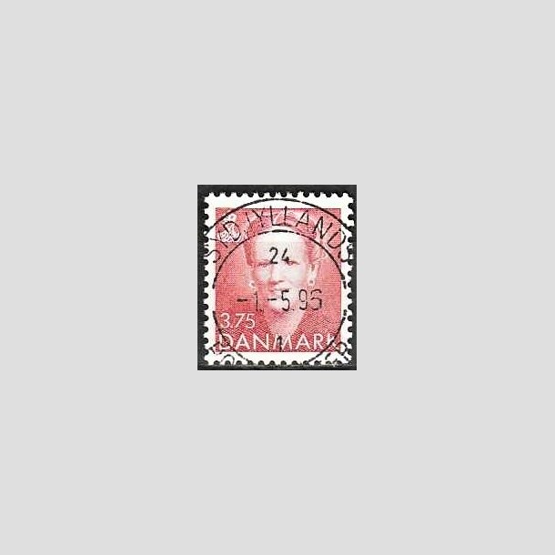 FRIMRKER DANMARK | 1992 - AFA 1017 - Dronning Margrethe - 3,75 Kr. rd - Pragt Stemplet