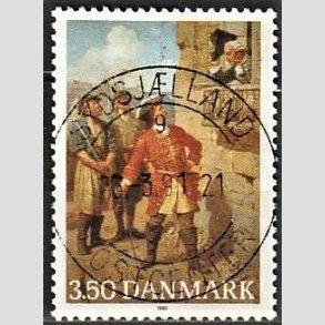 FRIMRKER DANMARK | 1990 - AFA 978 - Tordenskiold 300 ret - 3,50 Kr. flerfarvet - Pragt Stemplet