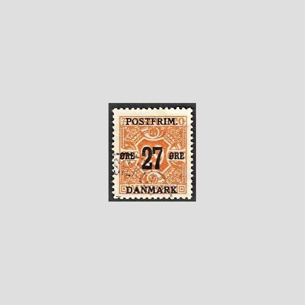 FRIMRKER DANMARK | 1918 - AFA 91 - 27 re/29 re orange provisorium - Stemplet