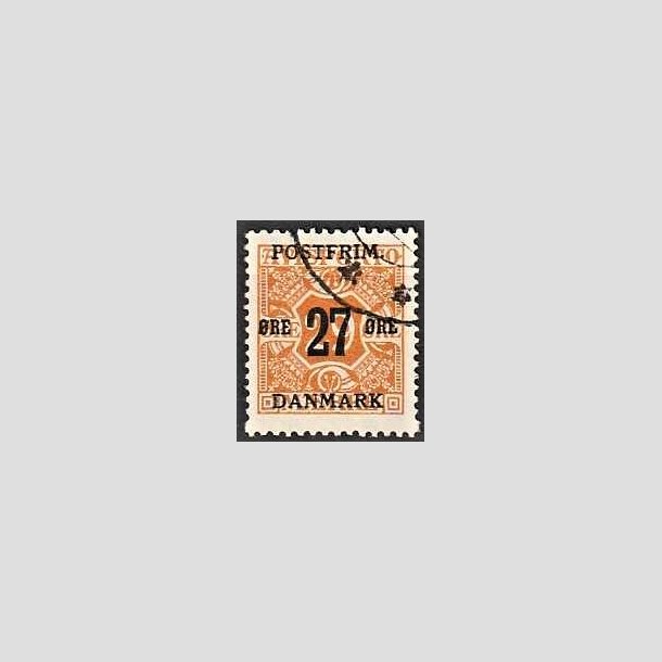 FRIMRKER DANMARK | 1918 - AFA 91 - 27 re/29 re orange provisorium - Stemplet
