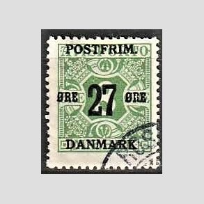 FRIMRKER DANMARK | 1918 - AFA 88 - 27 re/8 re grn - Stemplet