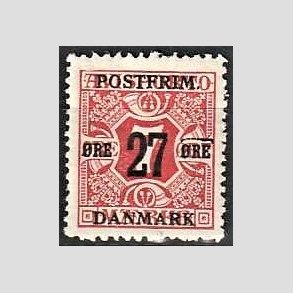 FRIMRKER DANMARK | 1918 - AFA 87 - 27 re/7 re rd provisorium - Ubrugt