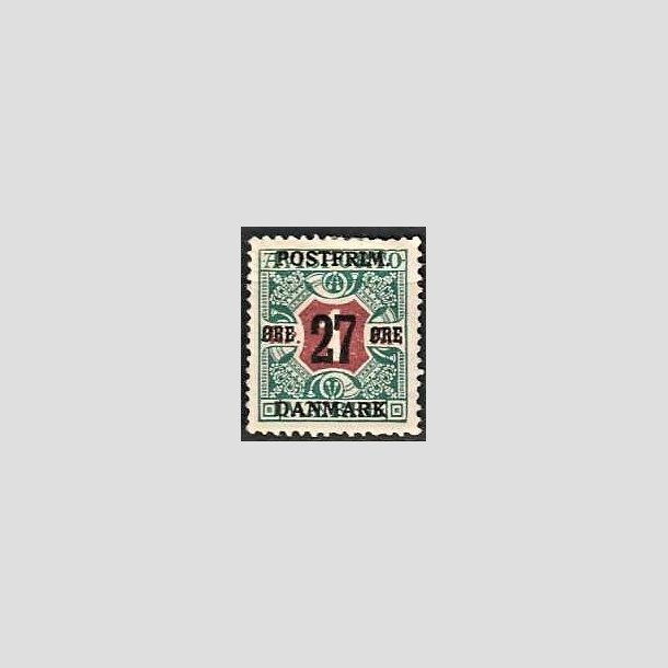 FRIMRKER DANMARK | 1918 - AFA 95 - 27 re/1 Kr. blgrn/rd - Ubrugt