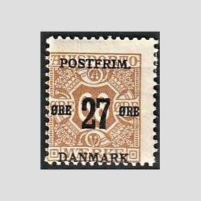FRIMRKER DANMARK | 1918 - AFA 94 - 27 re/68 re brun provisorium - Postfrisk