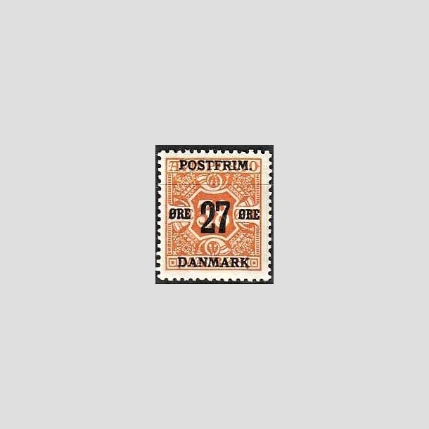 FRIMRKER DANMARK | 1918 - AFA 92 - 27 re/38 re orange provisorium - Ubrugt