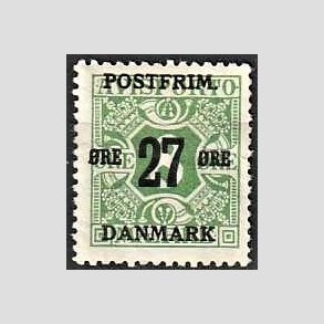 FRIMRKER DANMARK | 1918 - AFA 88 - 27 re/8 re grn - Ubrugt