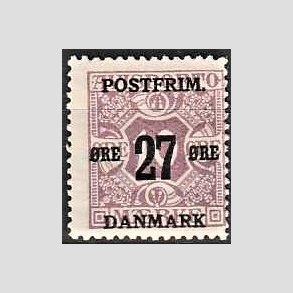 FRIMRKER DANMARK | 1918 - AFA 89 - 27 re/10 re lilla provisorium - Ubrugt