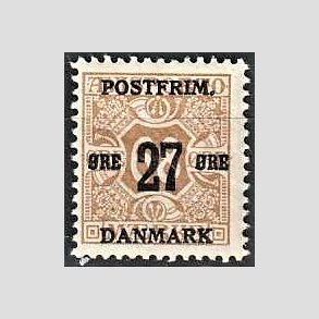 FRIMRKER DANMARK | 1918 - AFA 94 - 27 re/68 re brun provisorium - Ubrugt