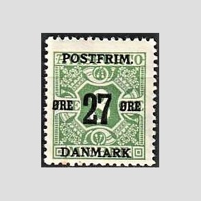FRIMRKER DANMARK | 1918 - AFA 88 - 27 re/8 re grn - Ubrugt