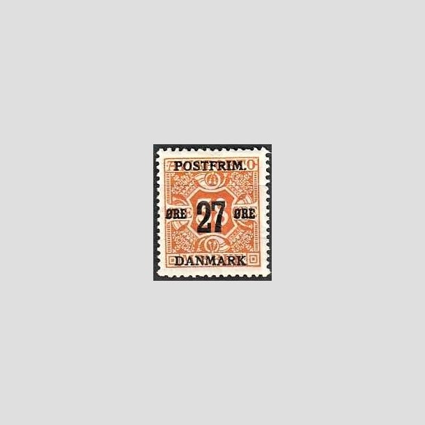 FRIMRKER DANMARK | 1918 - AFA 92 - 27 re/38 re orange provisorium - Ubrugt