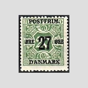 FRIMRKER DANMARK | 1918 - AFA 90 - 27 re/20 re grn provisorium - Ubrugt