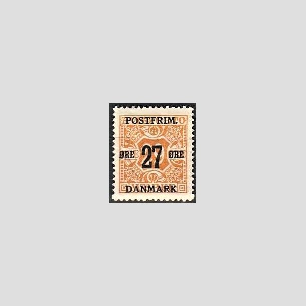 FRIMRKER DANMARK | 1918 - AFA 91 - 27 re/29 re orange provisorium - Ubrugt