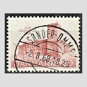 FRIM�RKER DANMARK | 1968 - AFA 471 - Koldinghus slot 700 �r - 60 �re r�d - Pragt Stemplet