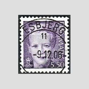FRIMRKER DANMARK | 2000 - AFA 1247 - Dronning Margrethe II - 5,50 violet - Pragt Stemplet