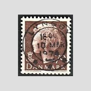 FRIMRKER DANMARK | 1974 - AFA 573 - Dronning Margrethe - 70 re brun - Pragt Stemplet