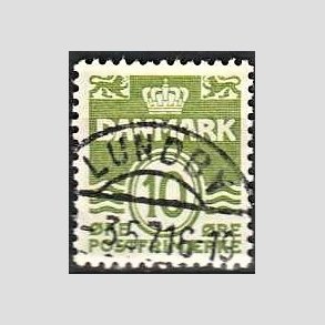 FRIM�RKER DANMARK | 1950 - AFA 318 - B�lgelinie 10 �re gr�n - Lux Stemplet