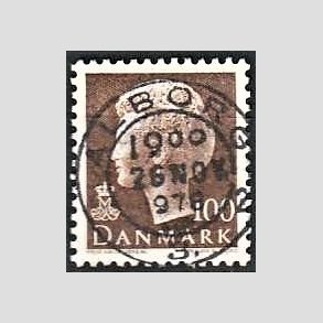 FRIMRKER DANMARK | 1977 - AFA 645 - Dronning Margrethe - 100 re brun - Pragt Stemplet