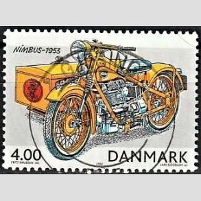 FRIM�RKER DANMARK | 2002 - AFA 1321 - Postk�ret�jer - 4,00 Kr. flerfarvet - Pragt Stemplet