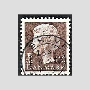 FRIMRKER DANMARK | 1979 - AFA 677 - Dronning Margrethe - 110 re brun - Pragt Stemplet