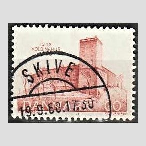 FRIM�RKER DANMARK | 1968 - AFA 471 - Koldinghus slot 700 �r - 60 �re r�d - Pragt Stemplet Skive