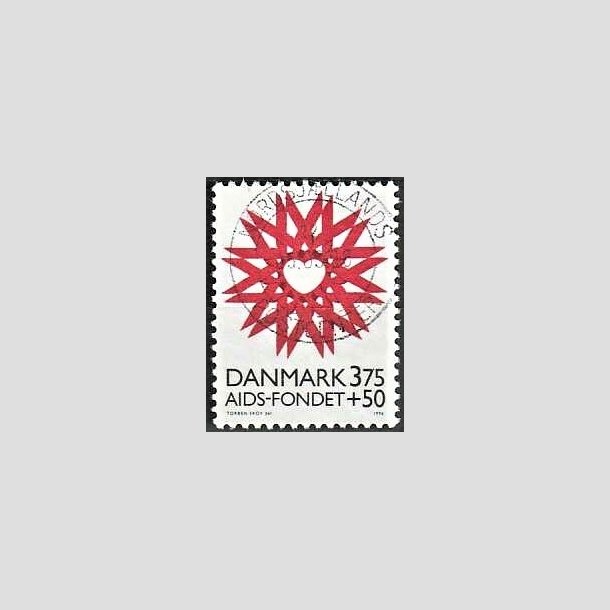 FRIMRKER DANMARK | 1996 - AFA 1130 - AIDS-Fondet - 3,75 Kr. + 50 re rd/sort - Pragt Stemplet