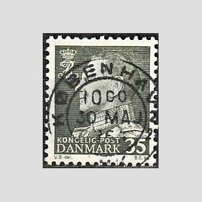 FRIMRKER DANMARK | 1961-62 - AFA 395 - Fr. IX 35 re mrkgrn - Lux Stemplet