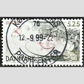 FRIM�RKER DANMARK | 1997 - AFA 1157 - Eventyr og legender - 5,25 Kr. Tommelise - Pragt Stemplet