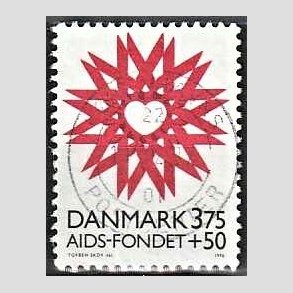 FRIMRKER DANMARK | 1996 - AFA 1130 - AIDS-Fondet - 3,75 Kr. + 50 re rd/sort - Pragt Stemplet