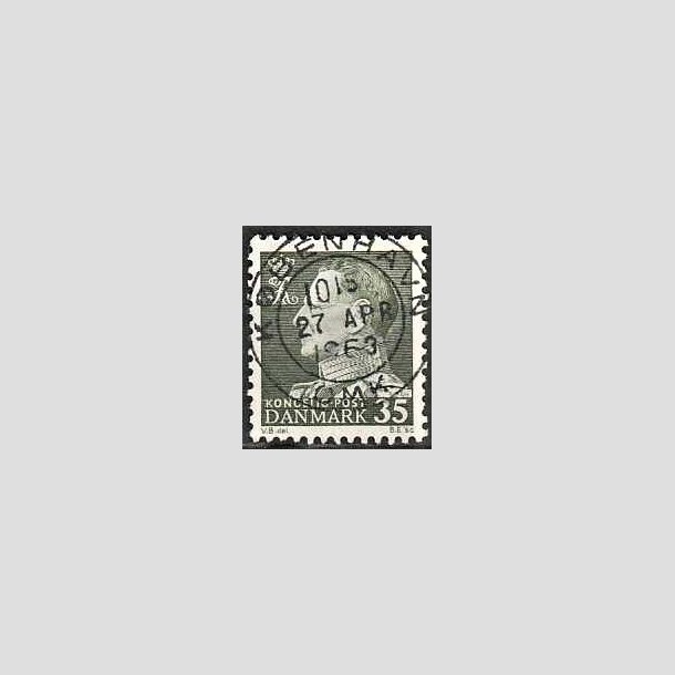 FRIMRKER DANMARK | 1961-62 - AFA 395 - Fr. IX 35 re mrkgrn - Lux Stemplet