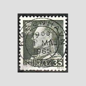 FRIMRKER DANMARK | 1961-62 - AFA 395 - Fr. IX 35 re mrkgrn - Lux Stemplet
