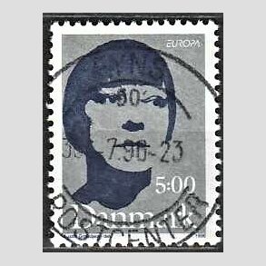 FRIM�RKER DANMARK | 1996 - AFA 1117 - Ber�mte kvinder - 5,00 kr. gr�/m�rkbl� - Pragt Stemplet