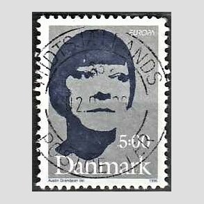 FRIM�RKER DANMARK | 1996 - AFA 1117 - Ber�mte kvinder - 5,00 kr. gr�/m�rkbl� - Pragt Stemplet