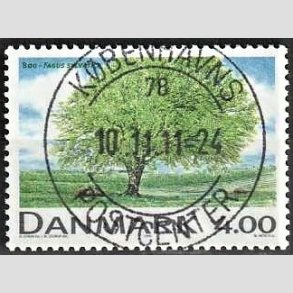 FRIM�RKER DANMARK | 1999 - AFA 1196 - Danske l�vtr�er - 4,00 Kr. flerfarvet - Pragt Stemplet