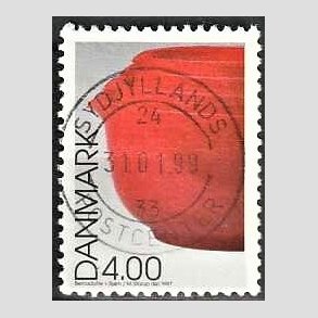 FRIM�RKER DANMARK | 1997 - AFA 1161 - Dansk design - 4,00 Kr. Margrethesk�le flerfarvet - Pragt Stemplet