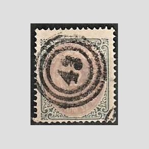 FRIM�RKER DANMARK | 1875 - AFA 26y omv. ramme - 12 �re gr�/violet - Stemplet