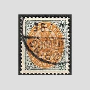 FRIM�RKER DANMARK | 1895 - AFA 31By - 100 �re gr�/gul omv. ramme - Stemplet